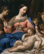 Carlo Maratta The Sleep of the Infant Jesus, with Musician Angels oil on canvas